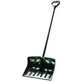 18-Inch Green Poly Snow Shovel Pusher D-Grip Easy Snow Removal Various