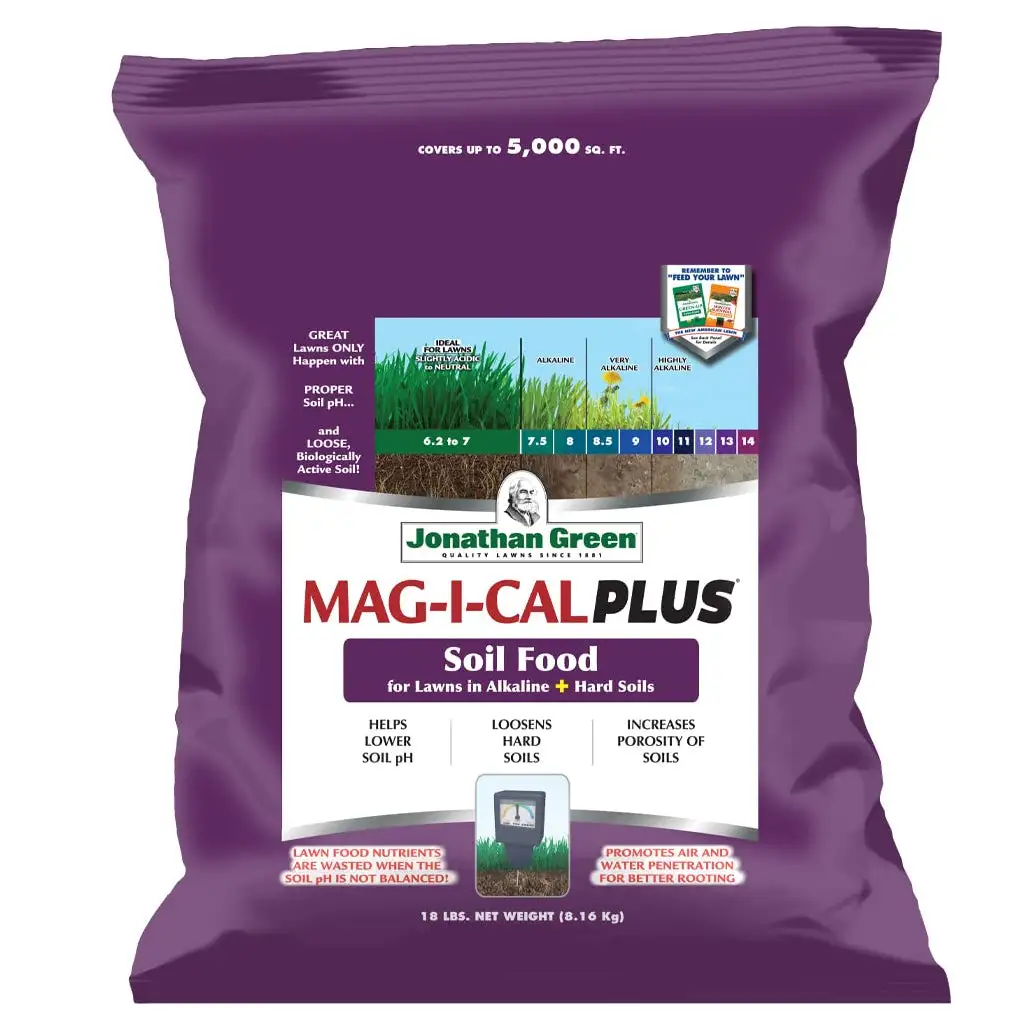Jonathan Green 11356 MAG-I-CAL Plus Soil Food Alkaline and Hard Soil Lawns Covers 5000 Sq.Ft.