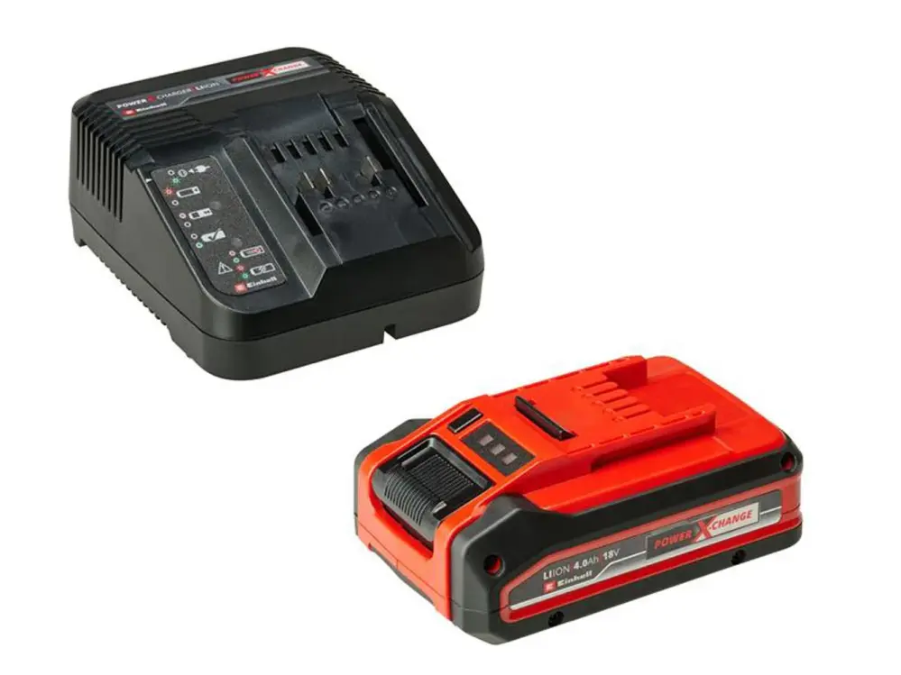 Einhell Plus Power X-Change Battery & Charger Starter Kit 18V 1 X 4.0Ah Li-Ion Compatible 12V Batteries