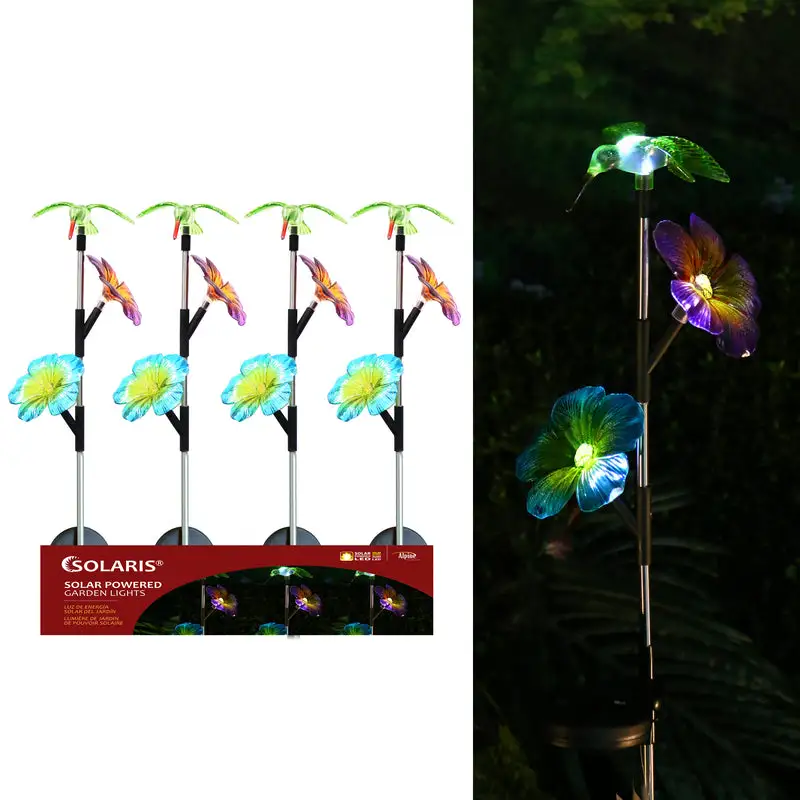 Alpine Plastic Multi-color 31 H Hummingbird Solar Garden Stake Pack 20