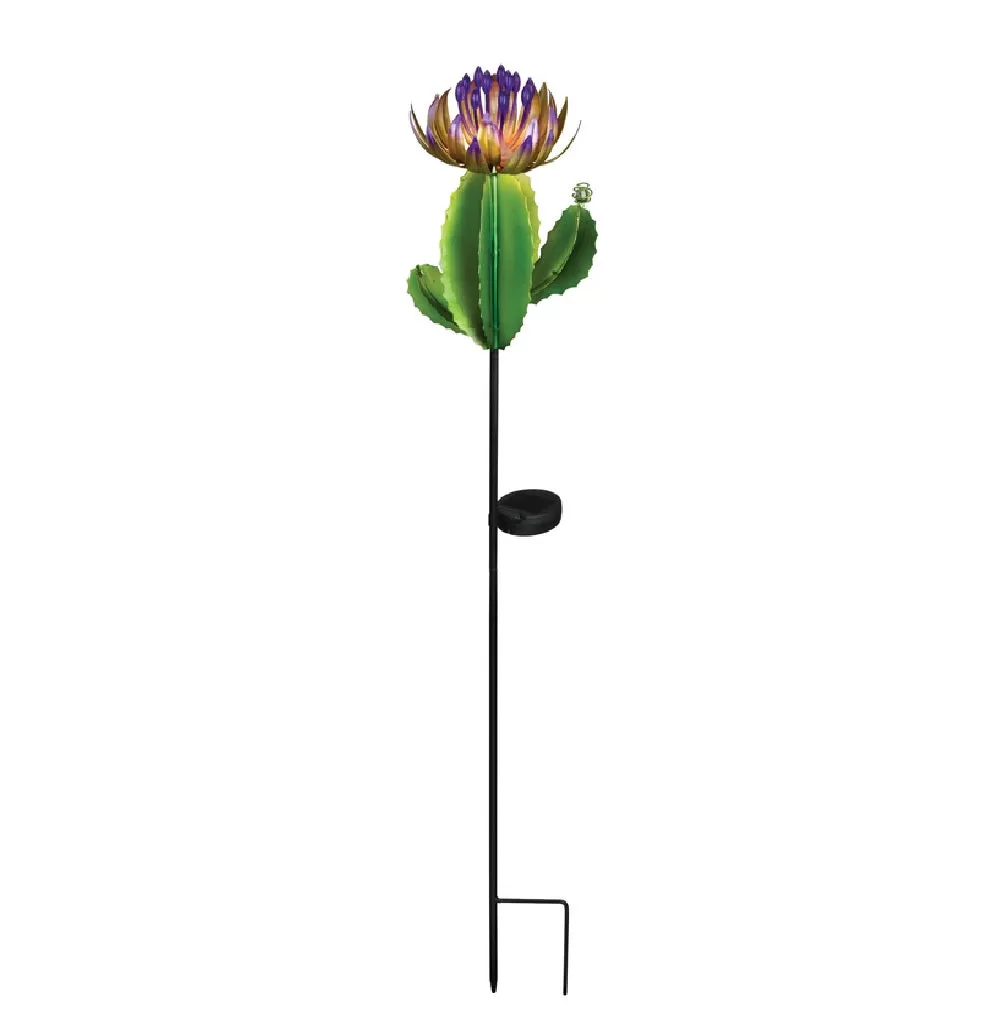 Regal Art & Gift 12498 Barrel Cactus Solar Garden Stake Outdoor Decor