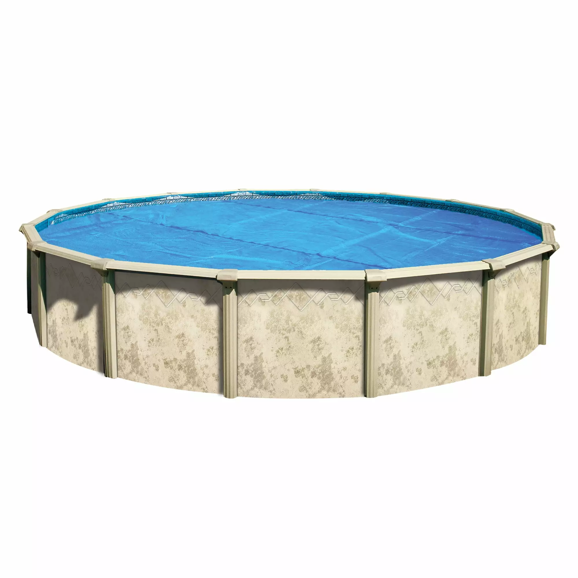 Swim 24' Standard Blue Round Solar Pool Cover 8 Mil Solar Heating Above Ground and Inground Pools 12