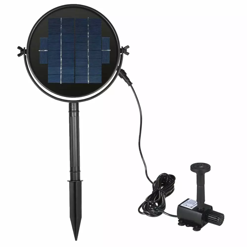 Decdeal 9V 3W Solar Panel Solar Powered Fountain Pump Kit Bird Bath Pond 190L/H 170cm Lift