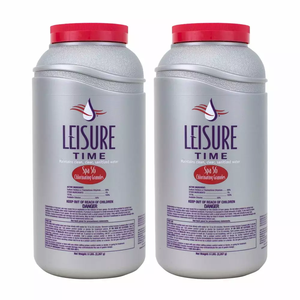 Leisure Time Spa 56 Chlorinating Granules 5-Pounds Hot Tub Water Sanitizing