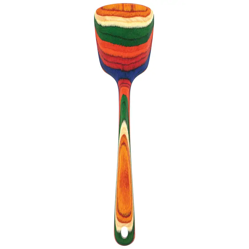 Totally Bamboo Baltique Multicolored Birch Wood Spatula (Pack 6) Eco-Friendly Kitchen Tool