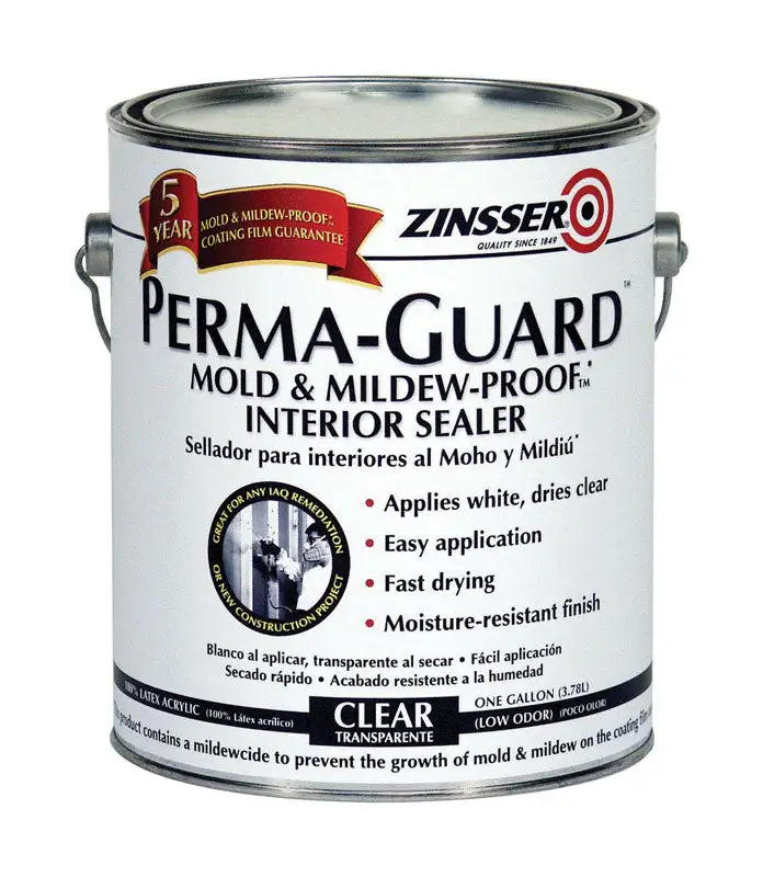 Zinsser Perma-Guard Flat Matte Clear Water-Based Mold and Mildew-Proof Paint 1 Gallon (Pack 2)