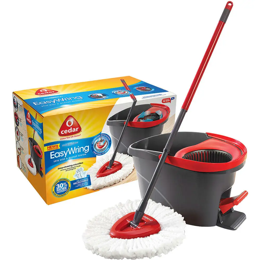 O'Cedar EasyWring Spin Mop & Bucket System Foot Pedal Easy Cleaning