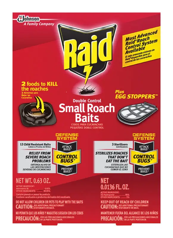 Raid Roach Killer 0.63 oz Pack 6 Fast Acting Cockroach Elimination