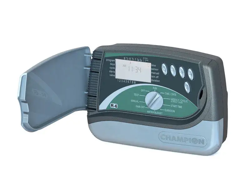 Champion Programmable 6 Zone Indoor Sprinkler Timer Efficient Watering