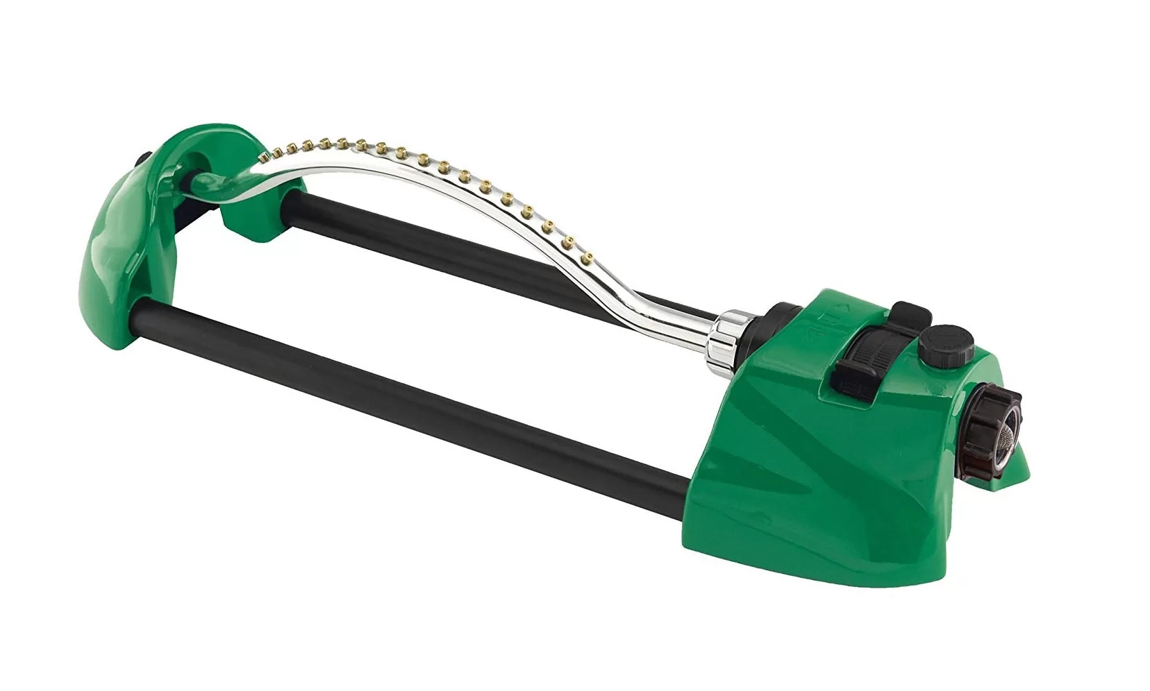 Dramm 10-15004 Colorstorm Metal Oscillating Sprinkler Brass Nozzle Jets Green