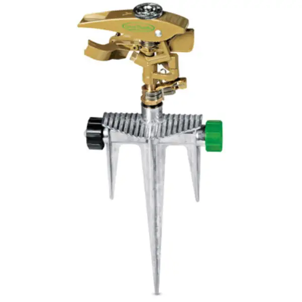 Green Thumb Metal Pulsating Spike Sprinkler Coverage 5800 Sq Ft Lawn