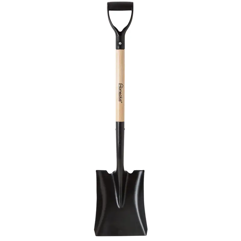 Home Plus Steel 8 . W x 38.5 . L Square Point Wood Handle Shovel (Pack 6) Home Plus+