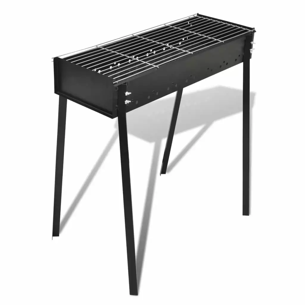 Charcoal BBQ Grill Stand 30x11 Inches Travel Friendly Outdoor Cooking Fonhunt