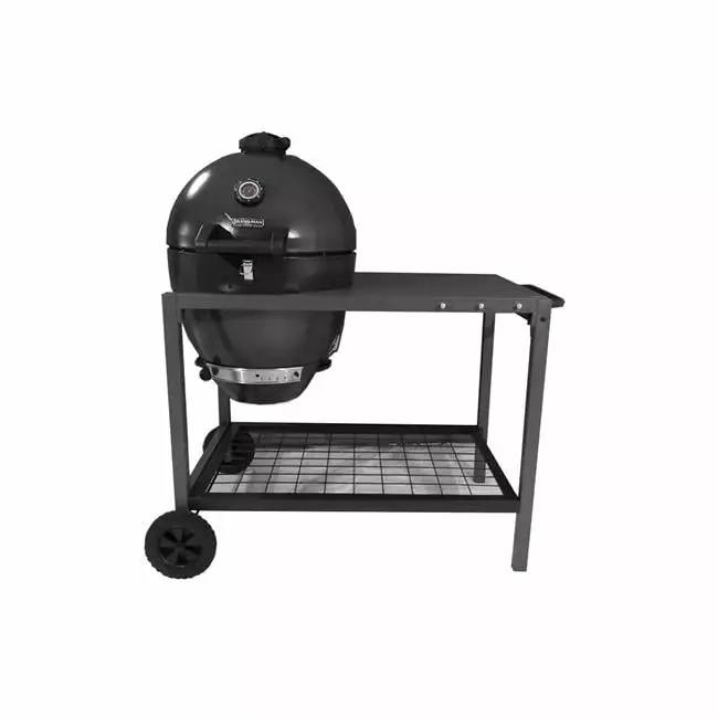 Rodeo Deluxe Steel Kamado Grill Large Prep Cart Outdoor Cooking