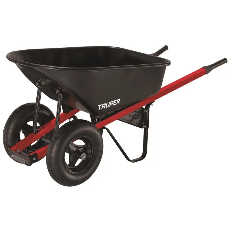 Truper Steel Wheelbarrow 6 cu ft Heavy Duty Garden and Construction Use