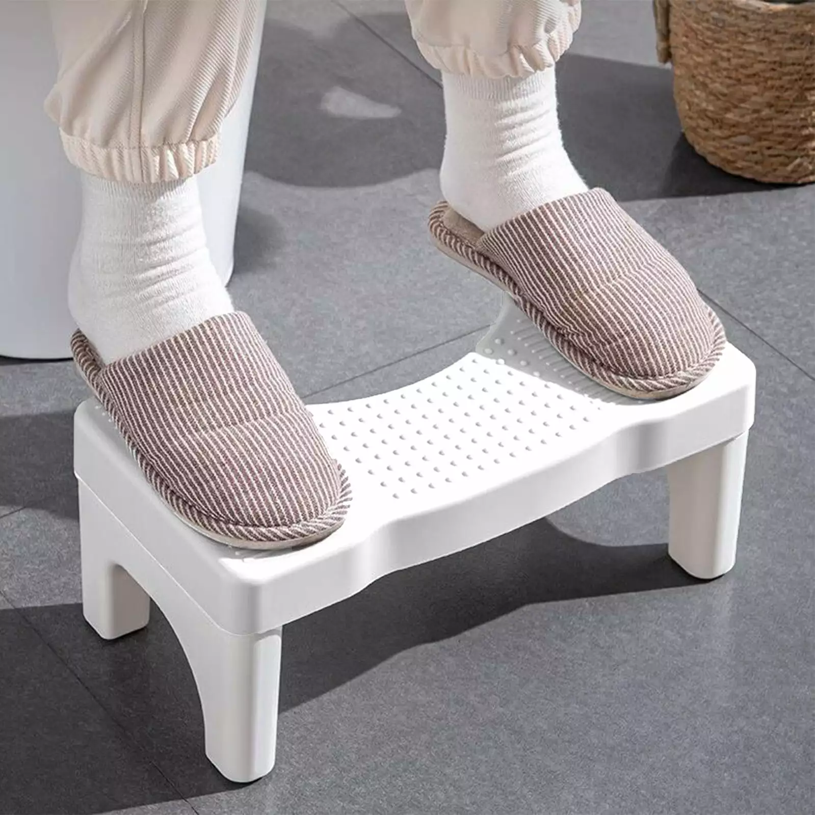 kkbbma Toilet Potty Stool - Squatting Poop Stool Detachable Stackable Bathroom Step