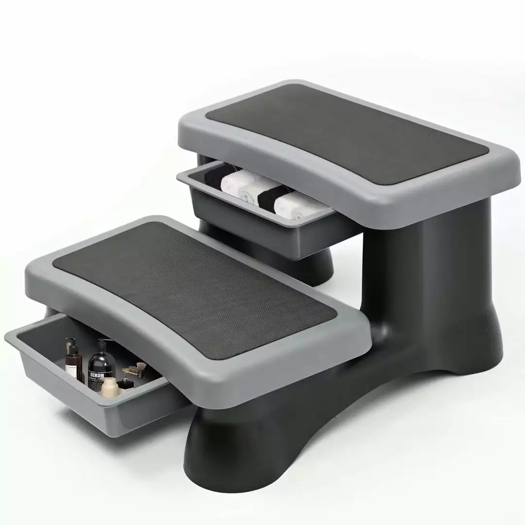 NAIZEA No Slip Hot Tub Steps 2-Step Outdoor Spa Stairs Easy Install 23