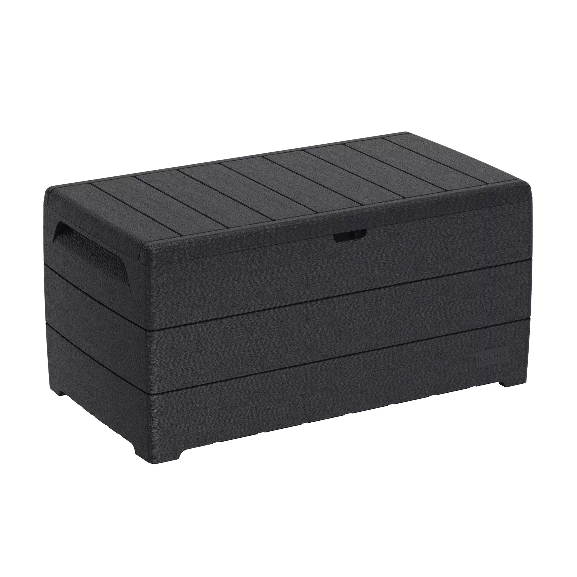 Duramax Durabox 110 Gal Outdoor Deck & Garden Storage Box Bench Charcoal