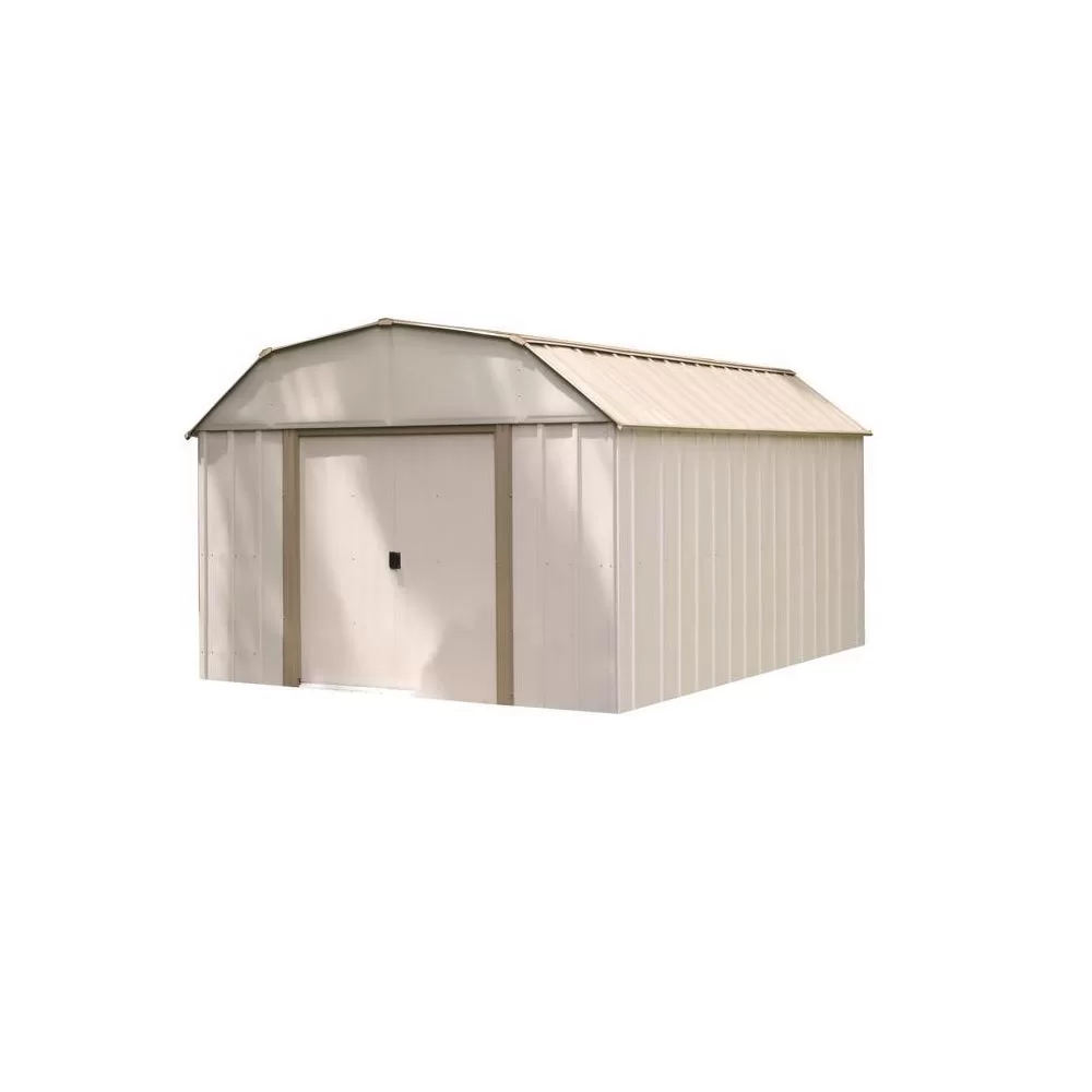 Arrow LX1014-C1 Lexington Storage Shed Galvanized Steel Outdoor Garden Shed Tools Equipment