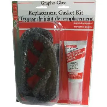 Rutland 96N-6 Stove Gasket Rope Kit 1/2 Inch Black Wood Stove Door Sealing