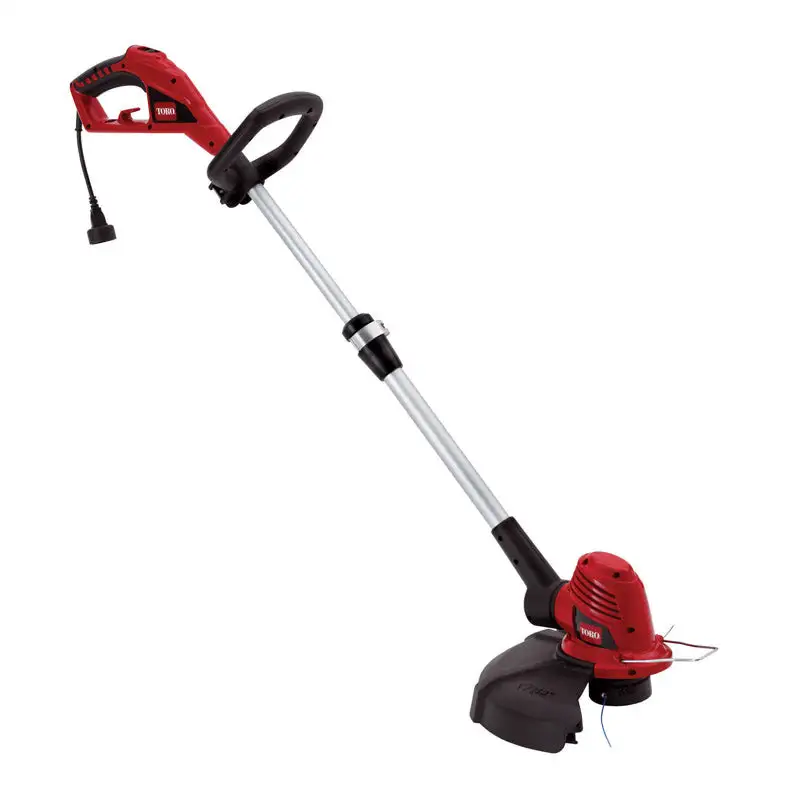 Toro 110V Electric String Trimmer 14 Inch Push Button Straight Shaft Easy Yard Work
