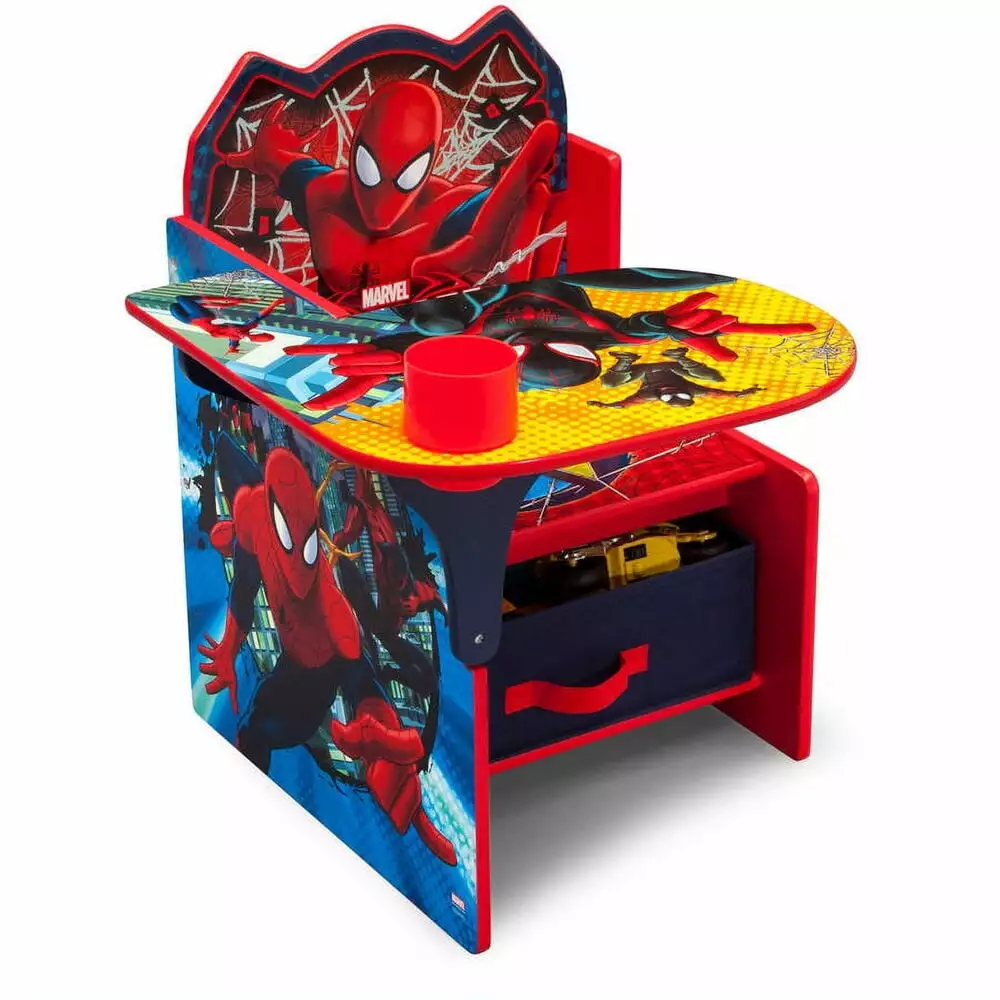 Spider-Man Chair Desk Storage Bin Delta Children BloomVivid