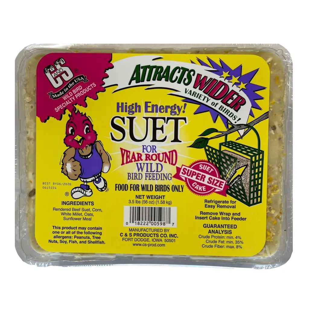 C&S High Energy Large Suet Cake 3.5 lb Birds
