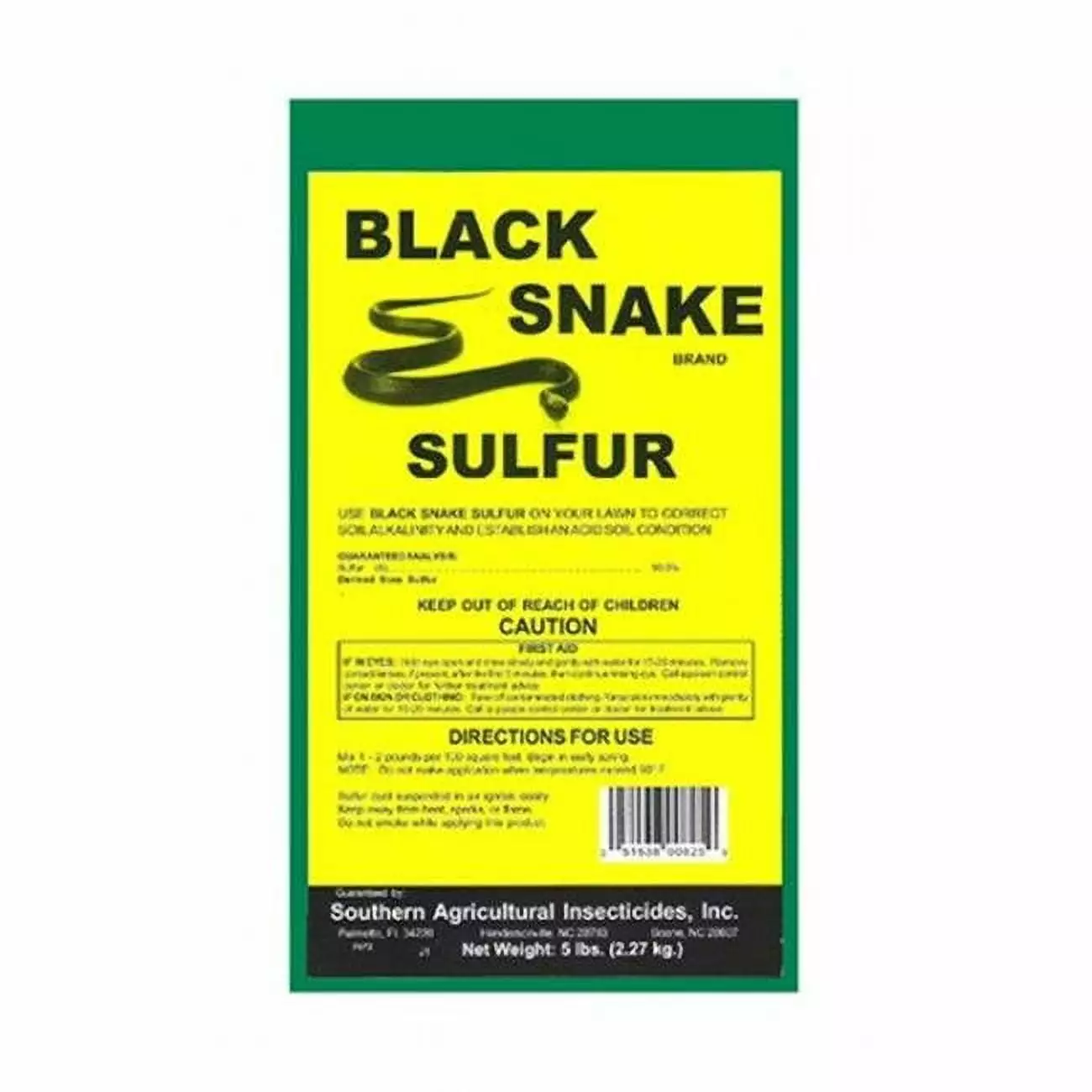 Southern Agricultural 5 lbs Black Snake Sulfur Pack 10
