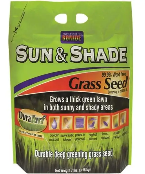 Bonide 60224 Sun & Shade Grass Seed 7 Lbs Versatile Lawns