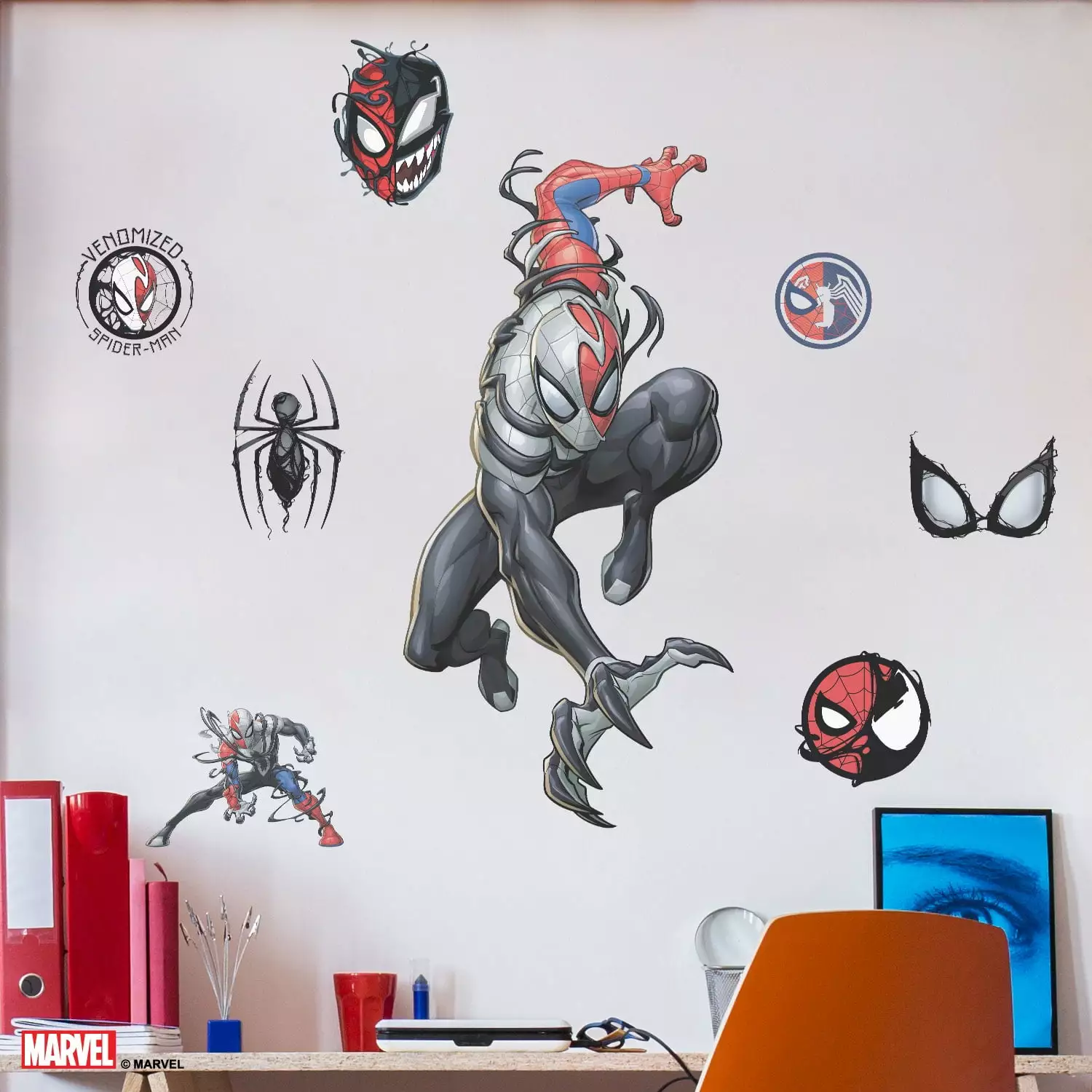 Wall Palz Marvel Venomized Spider-Man Wall Decals 3D Augmented Reality Interaction