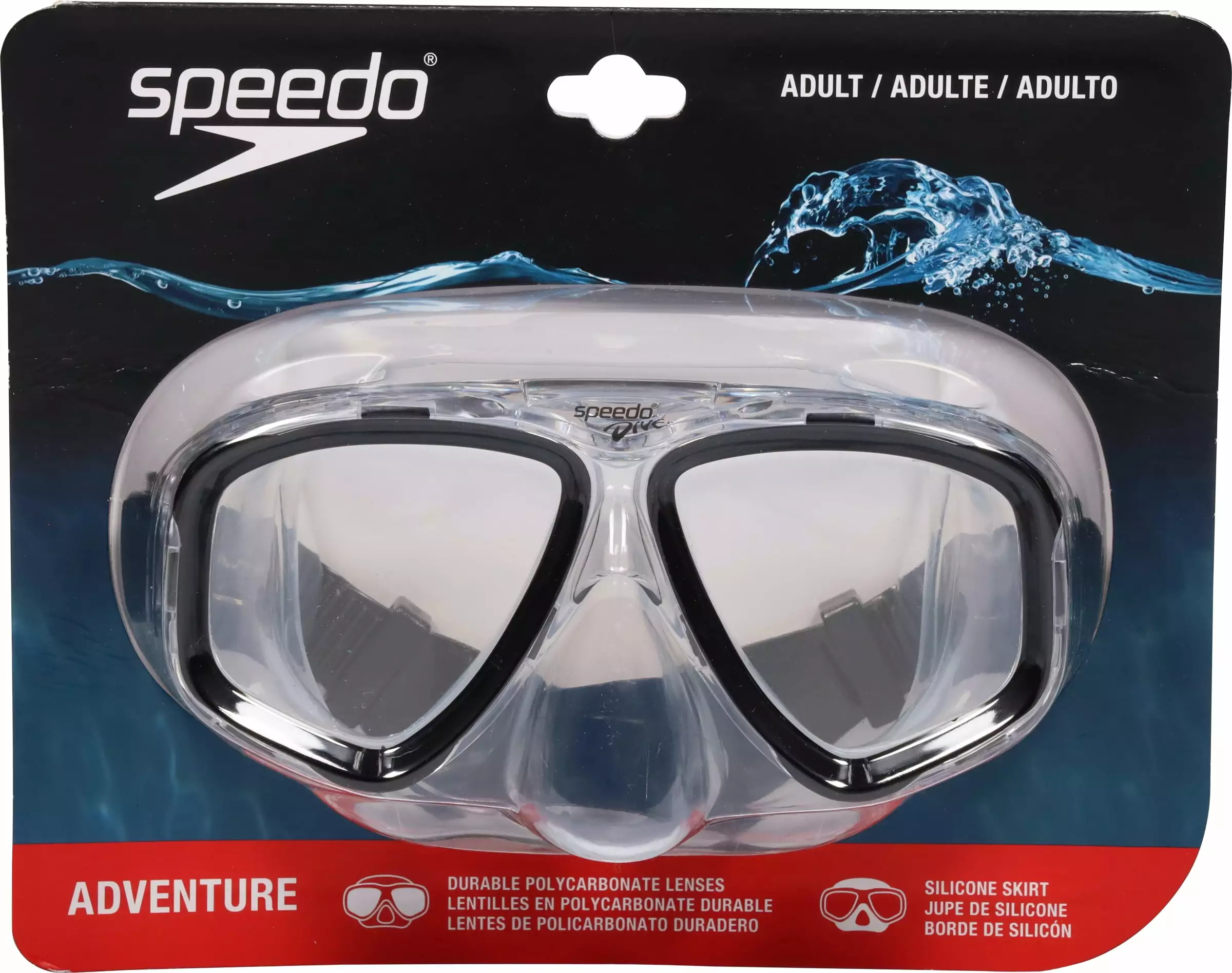 Speedo Adult Adventure Mask Swimming Goggle UV Protection Anti-Fog