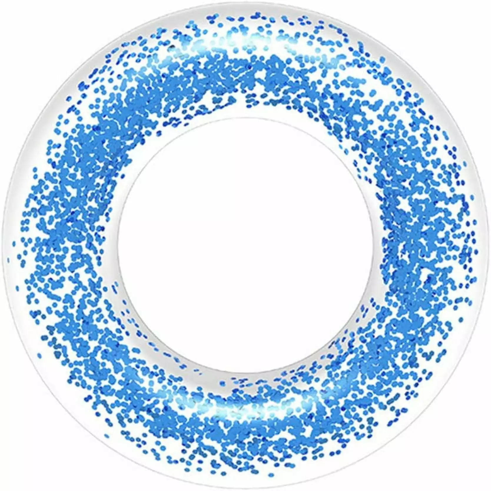 Inflatable Clear Pool Float Tubes Glitter Swimming Ring Summer Swim Beach Water Fun 60