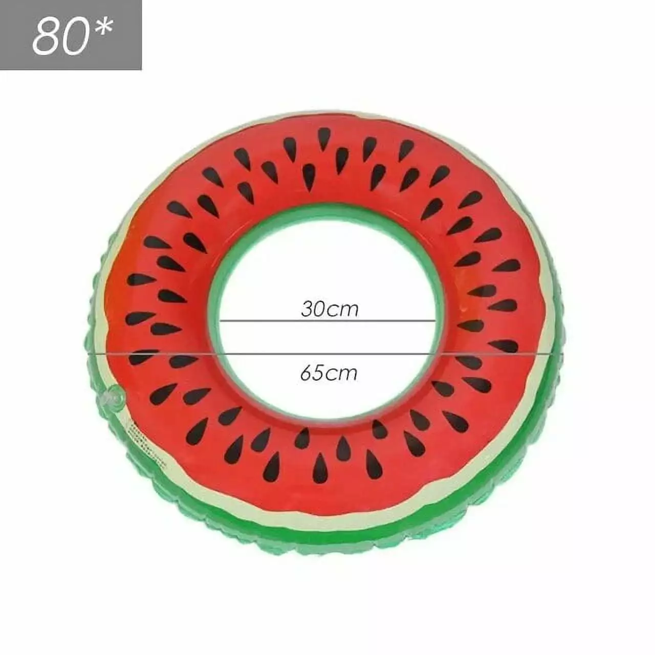 1 Pc Watermelon Pattern Swimming Ring Adult Kids Inflatable Mattress Pool Party