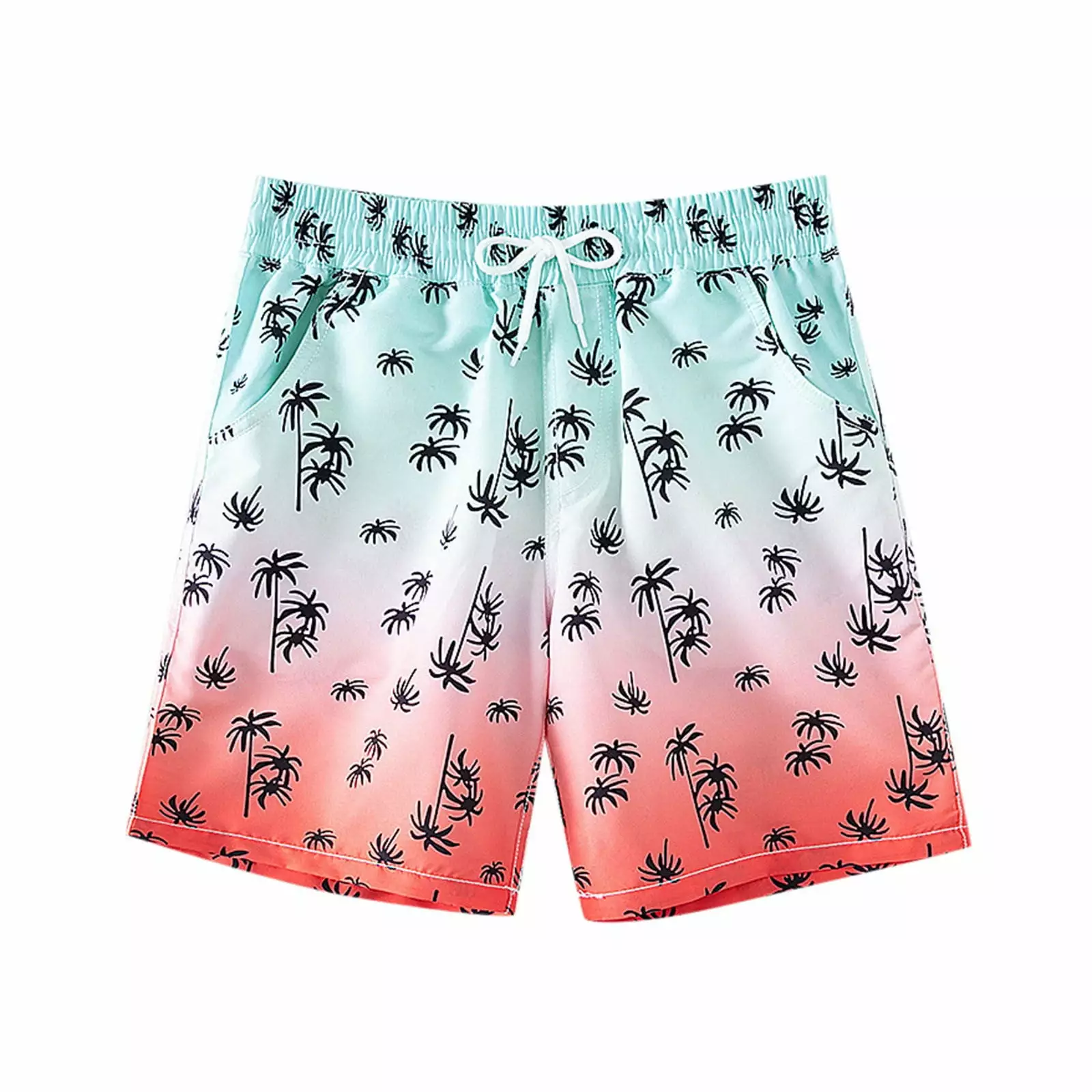 Celiean Kids Boys Summer Print Shorts Beach Swimwear Swimming Trunks Clothes Pink 5-6 Years Black