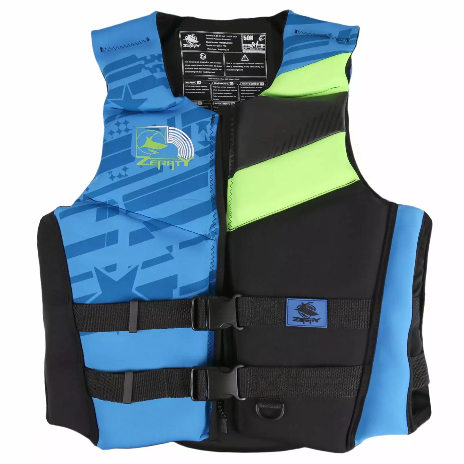 Zeraty Adults Life Jacket Floating Swim Vest Buoyancy Aid Quick Release Buckle Swimming Surfing Boating Blue