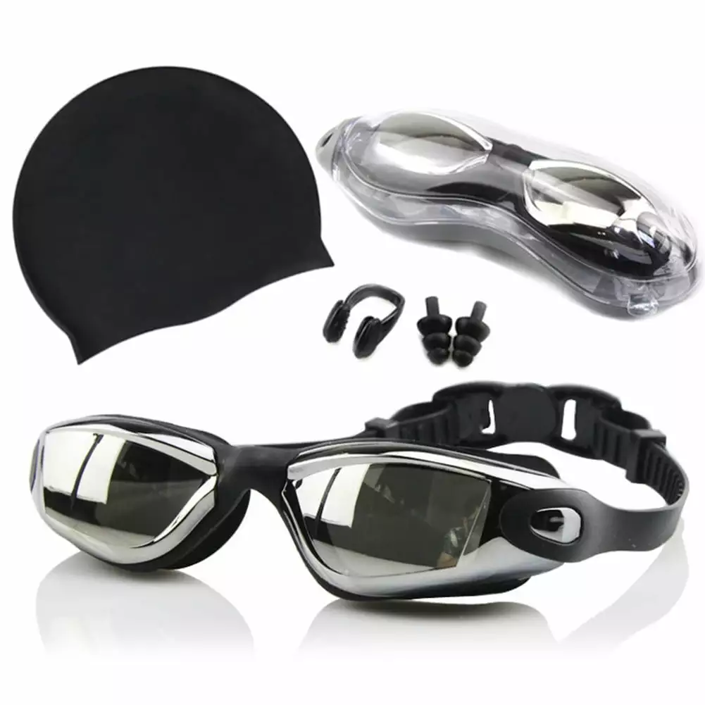 Anti-Fog Professional Swimming Goggles Adults Silicone Adjustable Buckle Water Glasses