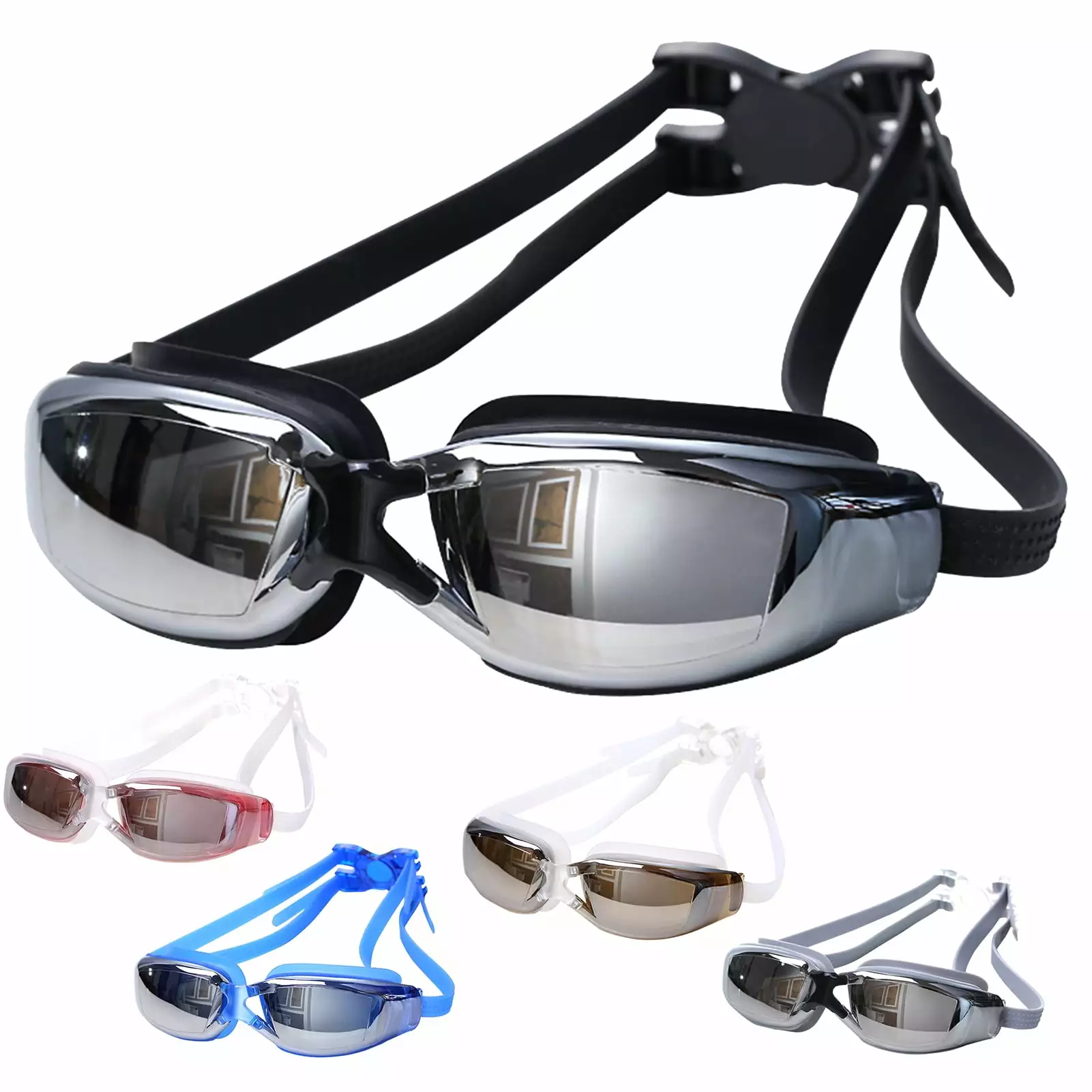 Hariumiu Professional Anti-Fog Elastic Strap Swimming Goggles Men Women Pool Beach