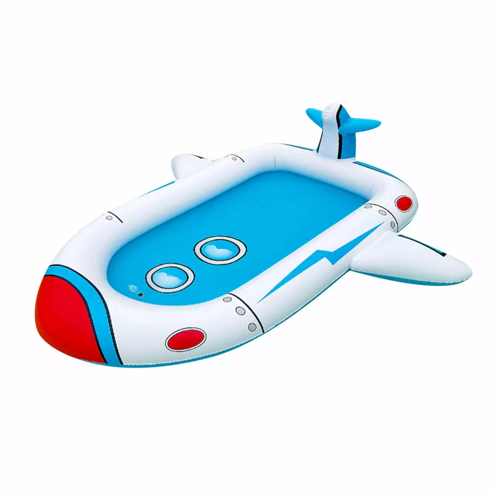 Summer Outdoor Inflatable Swimming Pool Kids Sprinkler Plane Toy Fountain Playmat One