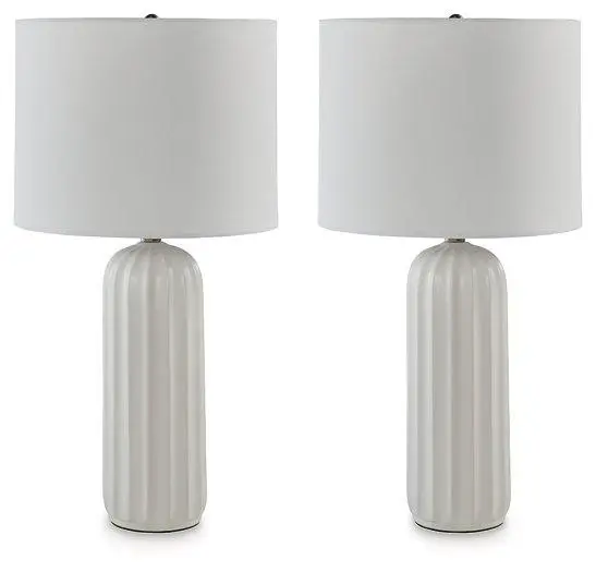Clarkland Set 2 Modern Table Lamps Bedroom or Living Room