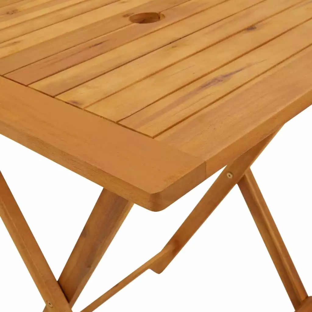 23.6x23.6x29.5 Solid Acacia Wood Folding Patio Table