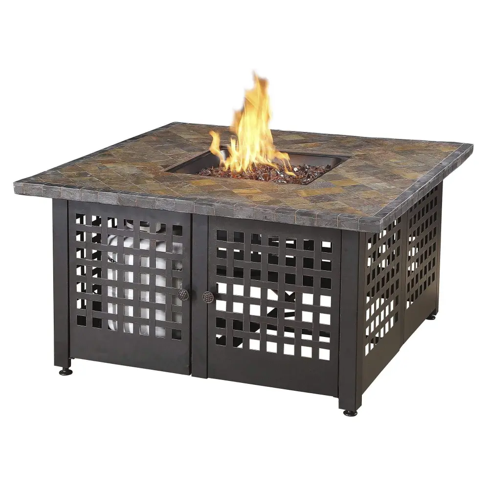 Endless Summer Elizabeth, LP Gas Outdoor Fire Pit 42- Slate Tile Mantel - GAD15286G