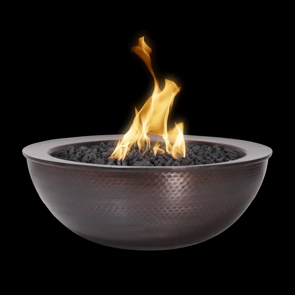 Outdoor Plus - Sedona 27" Round Hammered Terra cotta Fire Bowl OPT-27RCPRFO