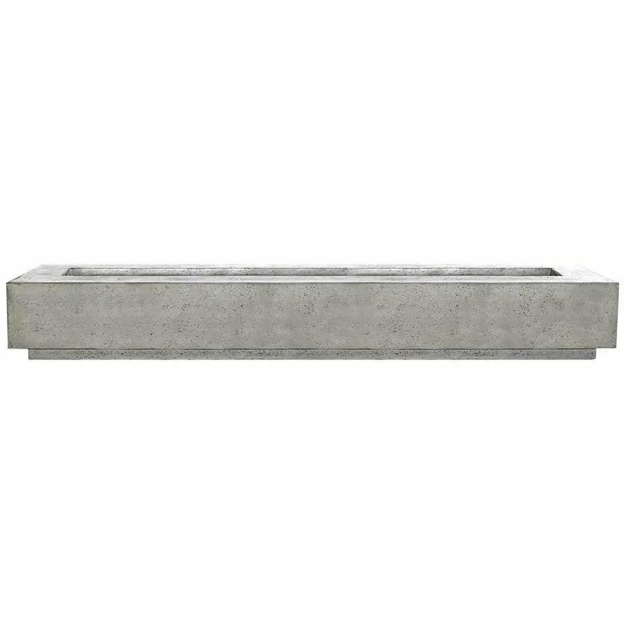 Prism Hardscapes - Tavola Series 110 Rectangular Concrete Fire Pit Table w/ Wind Guard