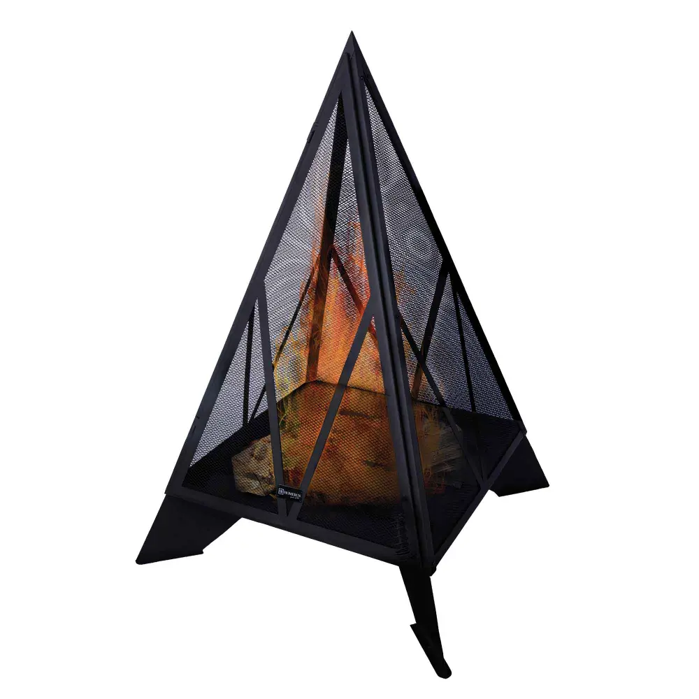 PYRAMID Outdoor Wood-Burning Fire Pit, 36'' x 36'' x 54"