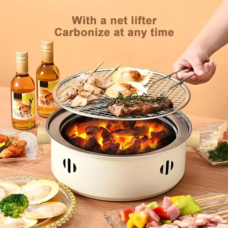 Multifunctional Mini Smokeless Barbecue Rack Outdoor Camping and Family Gatherings qusudian