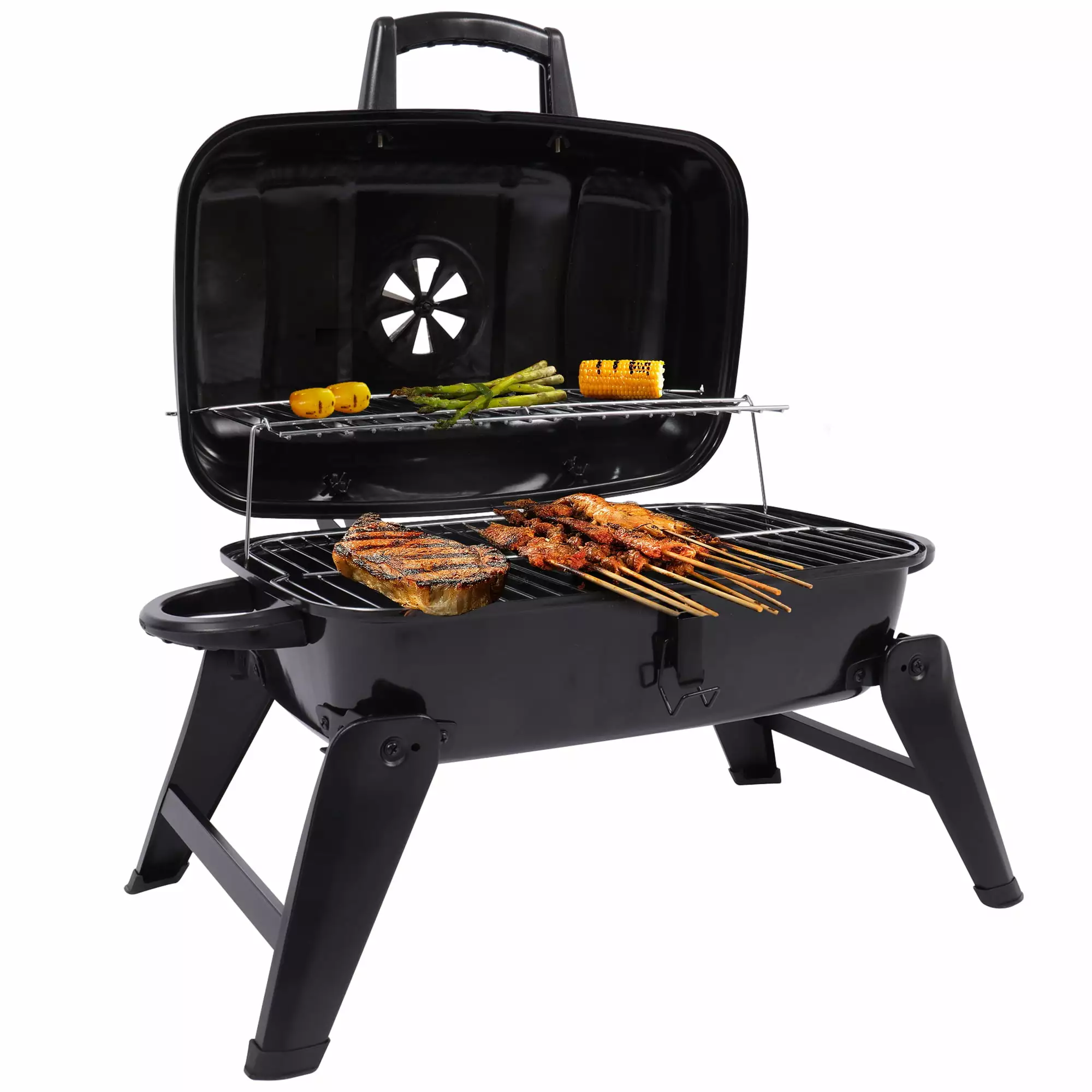 Tabletop Outdoor Barbecue Smoker Travel-friendly Charcoal Grill Small BBQ Camping TUTIUM