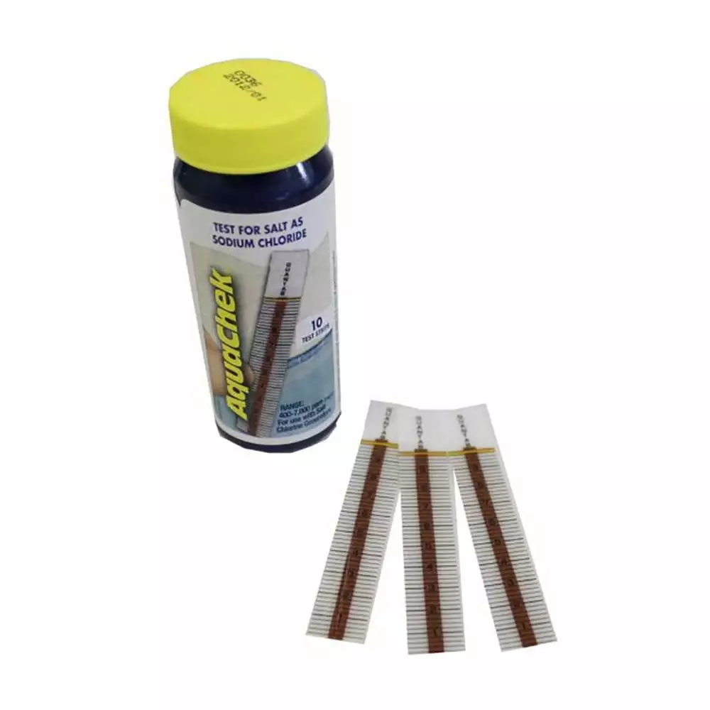 Aquachek Swimming Pool and Spa White Salt Sodium Chloride Test Kit 10 Strips