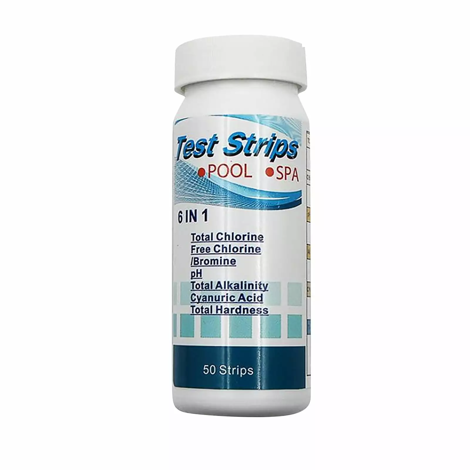 50pcs Clearwater Dip Test Strips Hot Tub Spa Swimming Pool Water Ph Alkaline Chlorine
