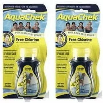 AquaChek 511244-02 Yellow 4--1 Free Chlorine Test Strips 2 Pack Pool and Spa
