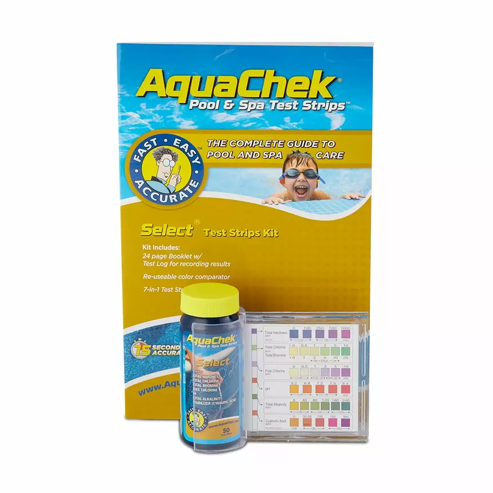 ETS Hach 541604APP Aquachek Select Connect 7-Way Test Strip Kit Pools and Spas 50